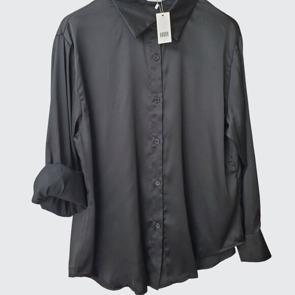 Urban Contenders Tops - NWT Urban Contenders Black Button-Down Long Sleeve Shirt For Women Size Large